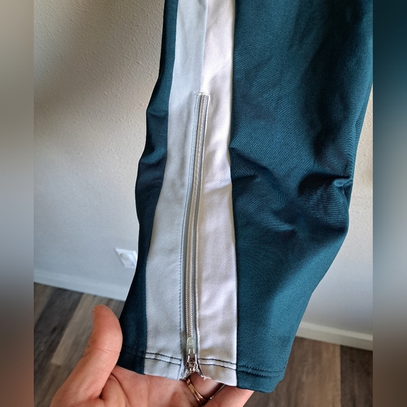 Zella City Side Zip All Day Track Pants Teal Size M - Picture 6 of 8